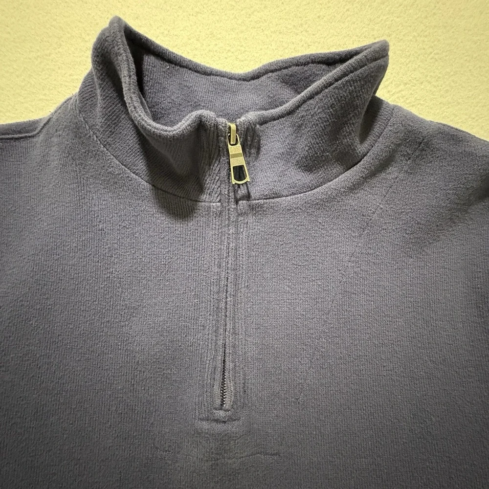 Coldwater Creek Women's‎ 1/4 Zip Pullover Sweater Blue 100% Cotton Size XL (18)